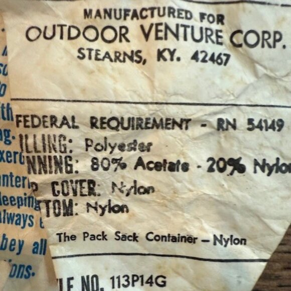 Vintage 1980s G.I. Joe Sleeping Bag with Camo Backpack Sack – by Hasbro - Picture 8 of 9